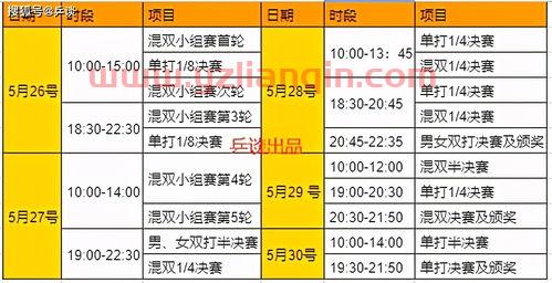 国乒2021赛程表（国乒赛程安排）