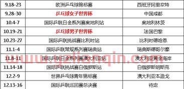 乒乓球赛程表怎么制作（乒乓球赛事表怎么看）