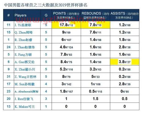 男篮世界杯分组结果